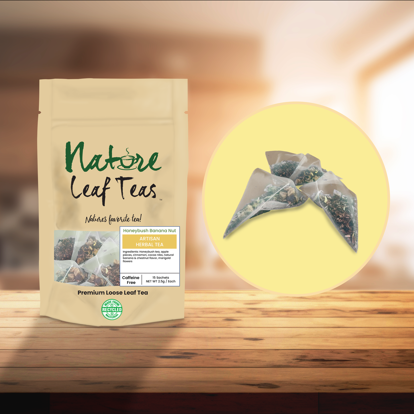 Honeybush Banana Nut - Té de postre a base de hierbas