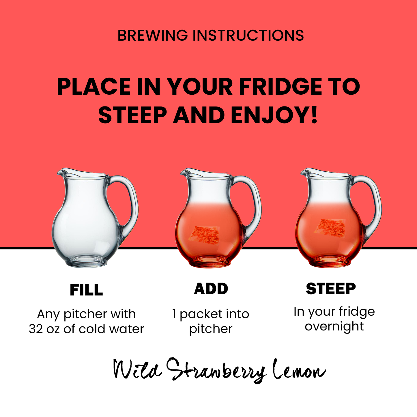 Cold Brew Wild Strawberry Lemon - Quart Pouch (10 Pouches)