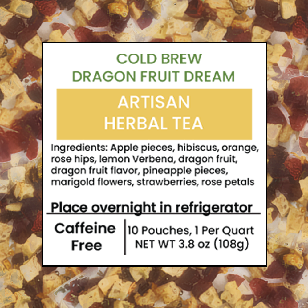 Cold Brew Dragon Fruit Dream - Caffeine-Free Superfood Drink -  Makes 10 Quarts