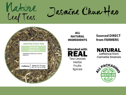 Jasmine Chun Hao Green Tea – Light Caffeine, Premium Loose Leaf