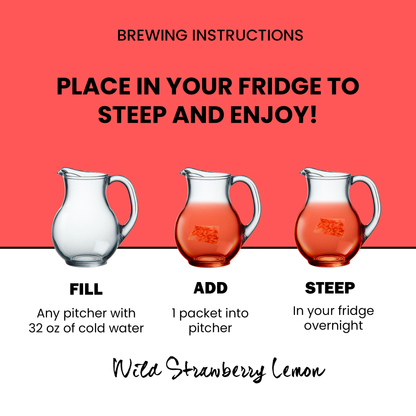 Cold Brew Wild Strawberry Lemon - Quart Pouch (10 Pouches)
