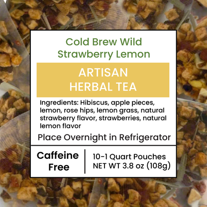 Cold Brew Wild Strawberry Lemon - Quart Pouch (10 Pouches)